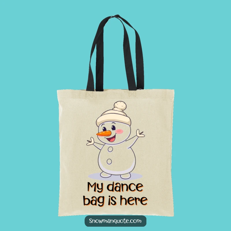 Funny Snowman Dance Tote Bag: Silly Moves, Perfect Winter Gift