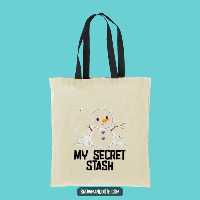 Funny Snowman Tote Bag - Peeking Delight for Stylish Winter Errands Gift