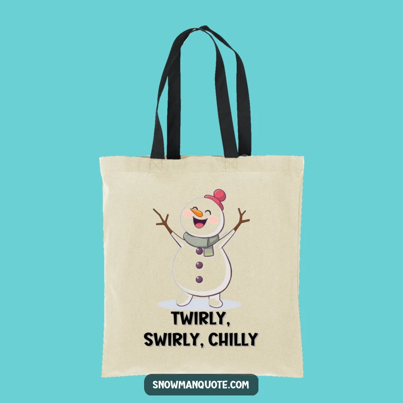 Funny Happy Snowman Jig Tote Bag - Carry Your Groovy Vibes